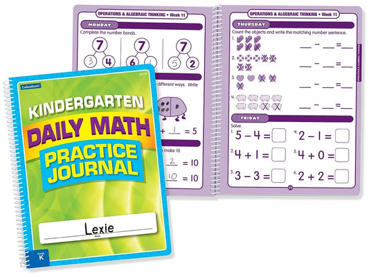 Daily Math Practice Journal – Kindergarten - US 9376