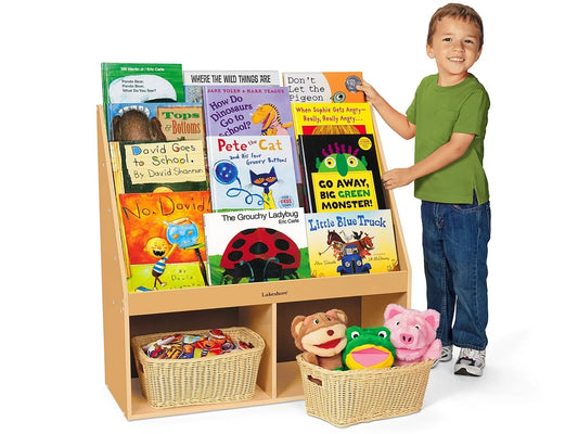 Classic Birch Help-Yourself Bookstand with Storage - US 9282