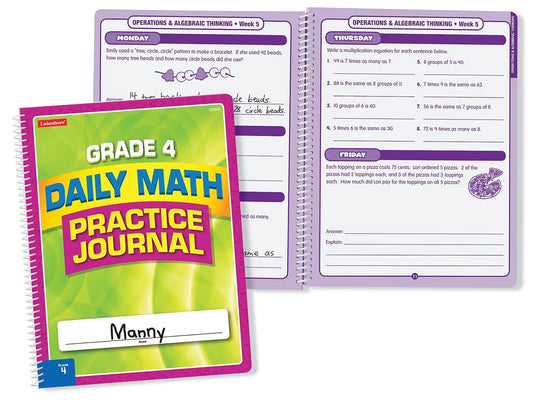 Daily Math Practice Journal - Gr. 4 - US 2486