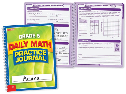 Daily Math Practice Journal - Gr. 5 - US 5514
