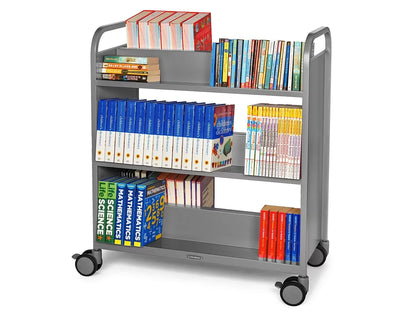 Flex-Space Double-Sided Book Cart - Gray - US 3091