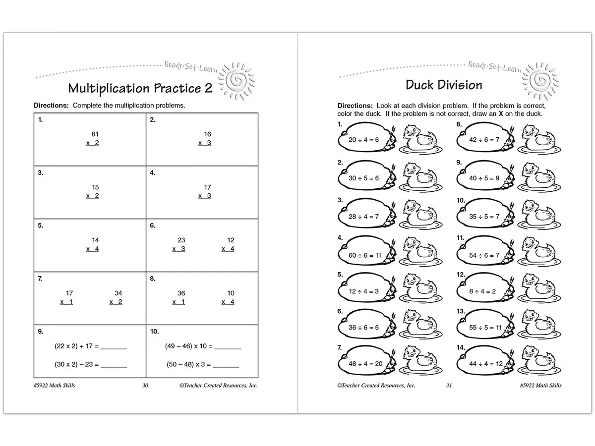 Math Skills Workbook - Gr. 3 - US 4289