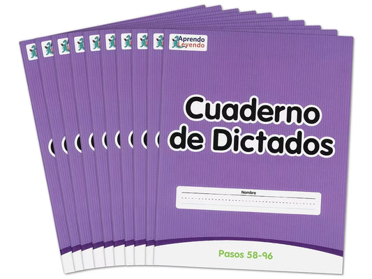 Levels 58-96 Spanish Dictation Books – Set of 10 - US 8598