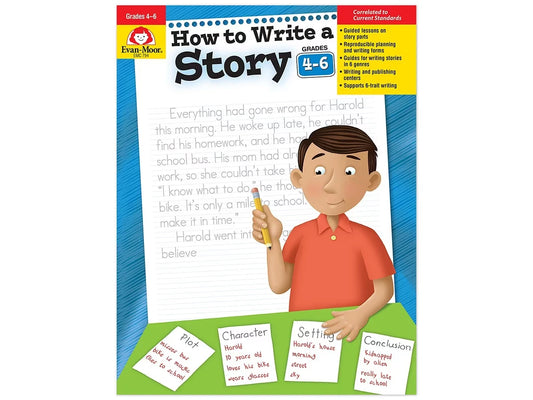 How to Write a Story Workbook - Gr. 4-6 - US 6716