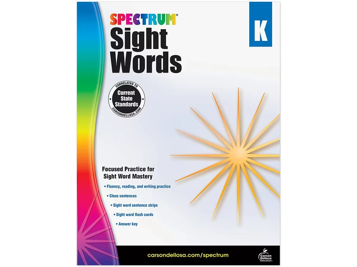 Spectrum® Sight-Words Workbook - Kindergarten - US 5298