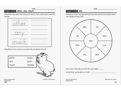 Spectrum® Sight-Words Workbook - Kindergarten - US 5298