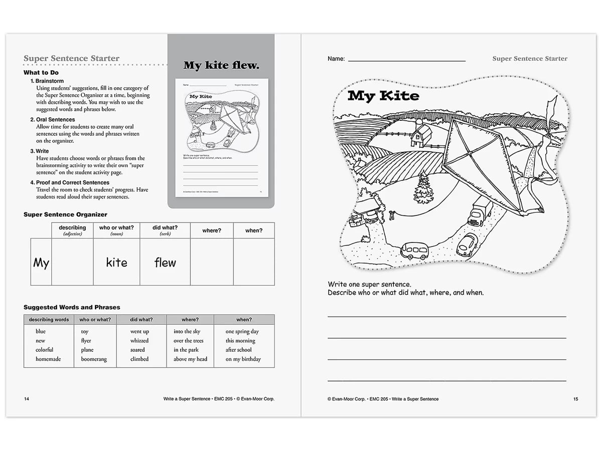 Write a Super Sentence Workbook - US 4724