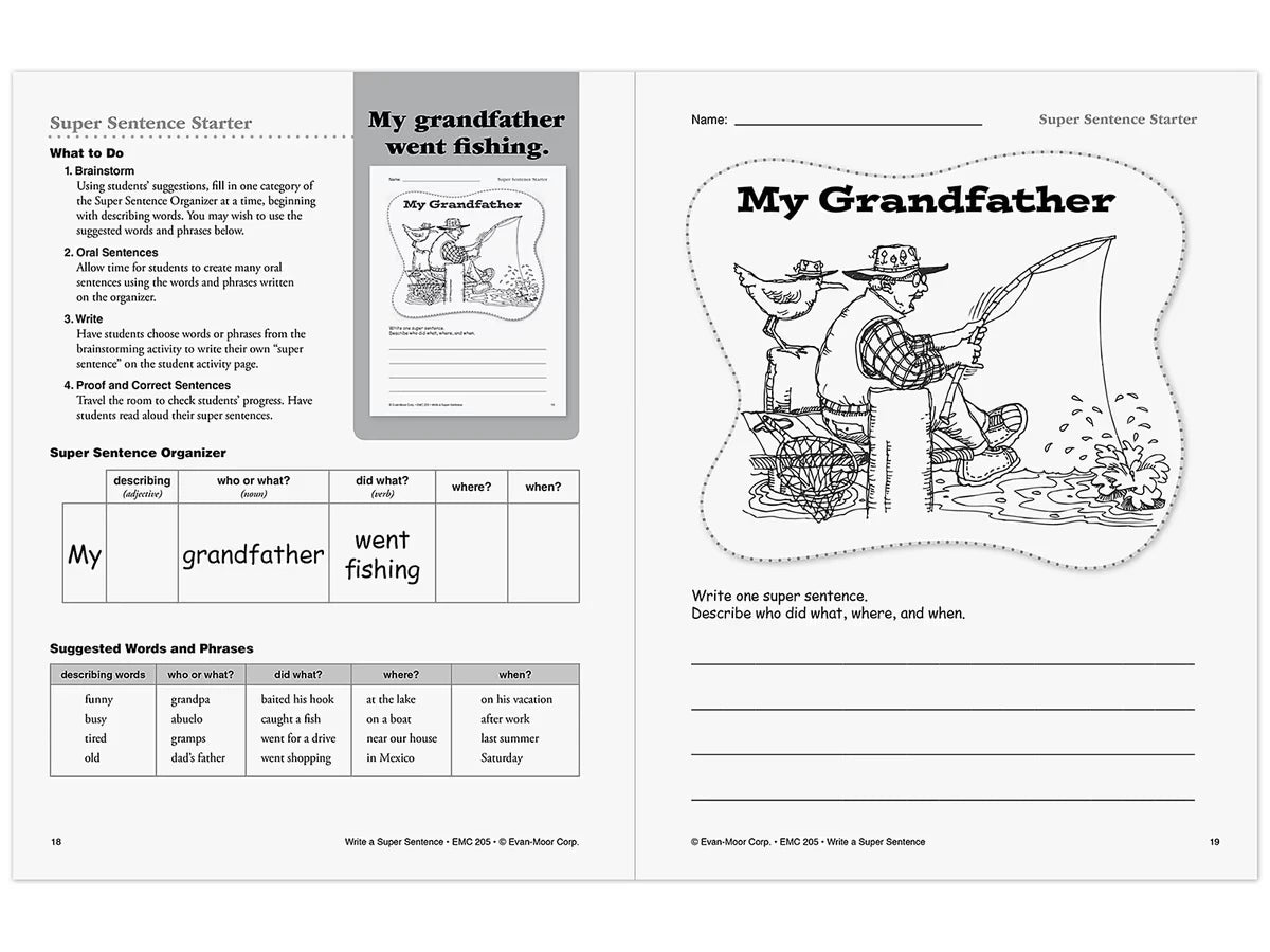 Write a Super Sentence Workbook - US 4724
