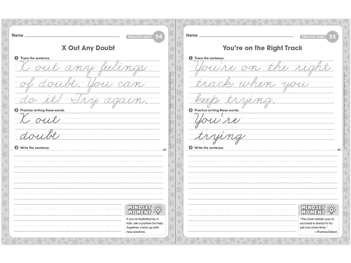 Cursive Writing Practice Workbook - Gr. 3 - US 3526