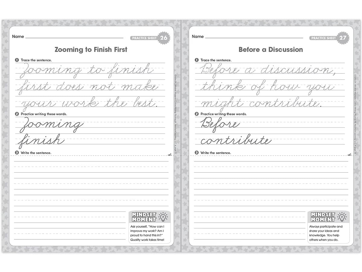 Cursive Writing Practice Workbook - Gr. 3 - US 3526
