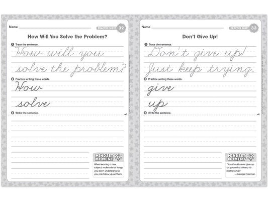Cursive Writing Practice Workbook - Gr. 2-3 - US 4213