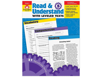 Read & Understand with Leveled Texts Workbook - Gr. 5 - US 5337