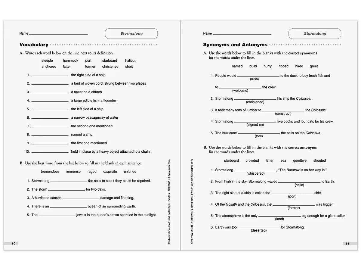 Read & Understand with Leveled Texts Workbook - Gr. 5 - US 5337