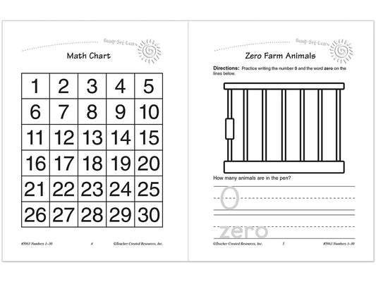 Numbers 1-30 Workbook - US 5050
