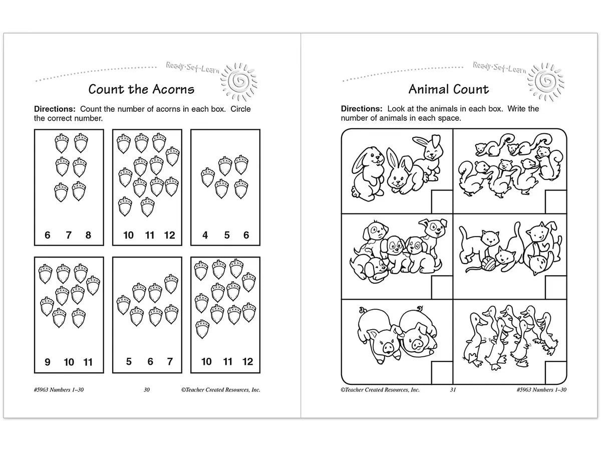 Numbers 1-30 Workbook - US 5050