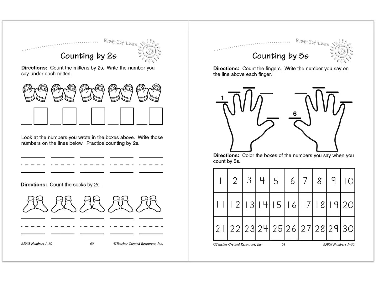 Numbers 1-30 Workbook - US 5050