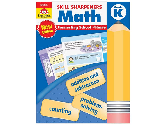 Math Skill Sharpeners Workbook - Kindergarten - US 7140