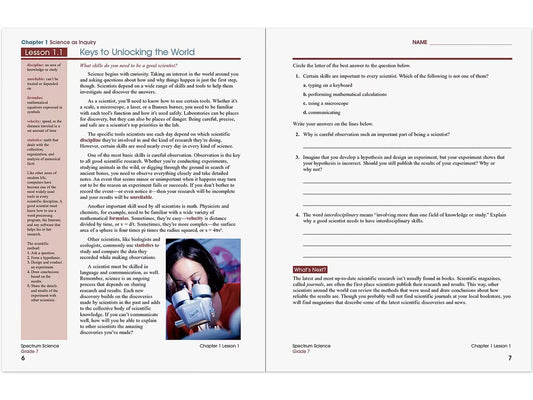 Spectrum® Science Workbook - Gr. 7 - US 9081