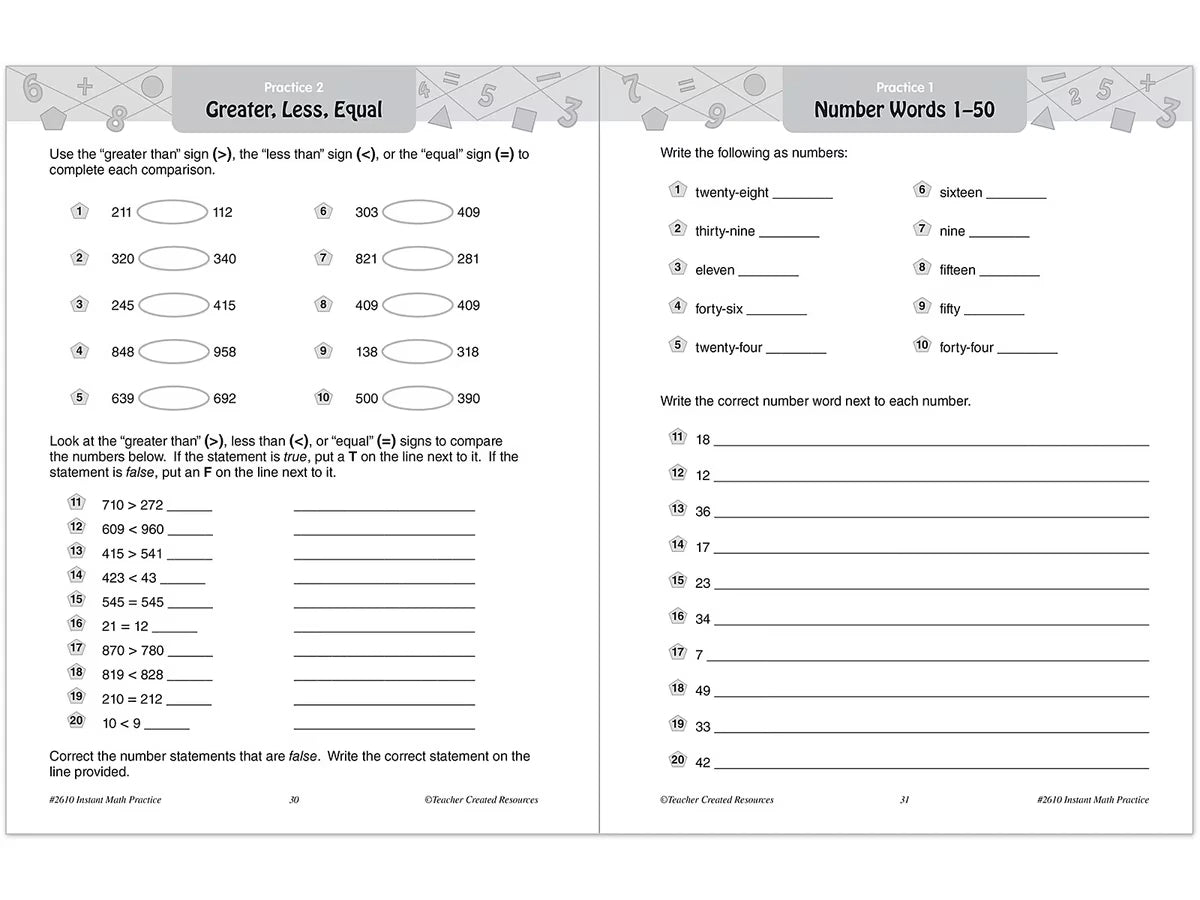 Instant Math Practice Workbook - Gr. 2 - US 5572