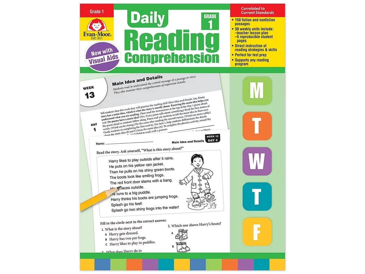 Daily Reading Comprehension Activities Workbook - Gr. 1 - US 5180