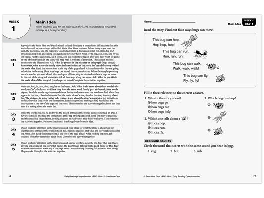 Daily Reading Comprehension Activities Workbook - Gr. 1 - US 5180