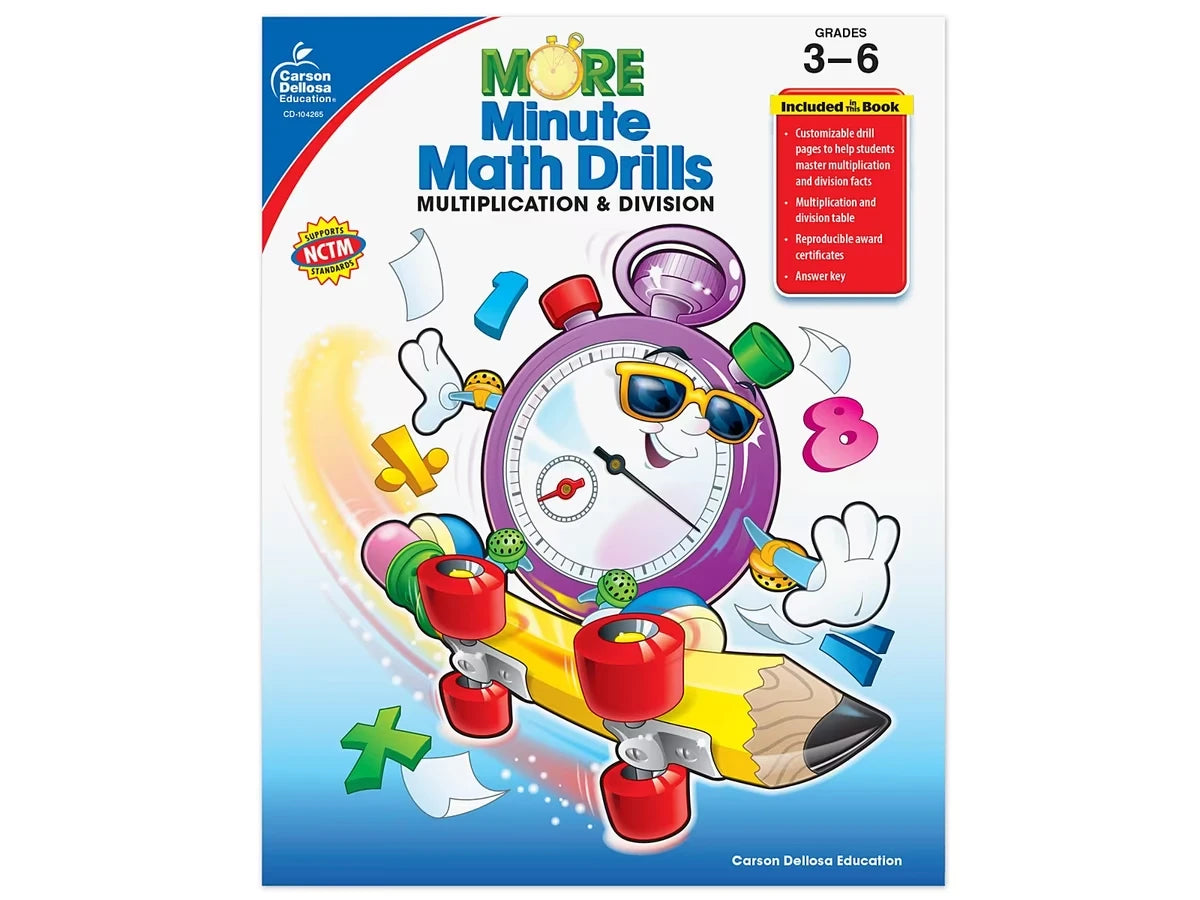 Multiplication & Division Minute Math Drills Workbook - US 7829