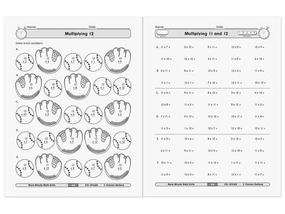 Multiplication & Division Minute Math Drills Workbook - US 7829