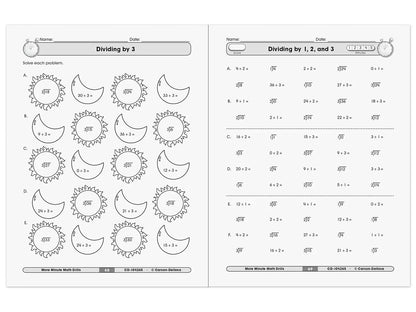 Multiplication & Division Minute Math Drills Workbook - US 7829