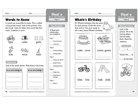 Phonics Week-By-Week Packets Workbook - US 3777