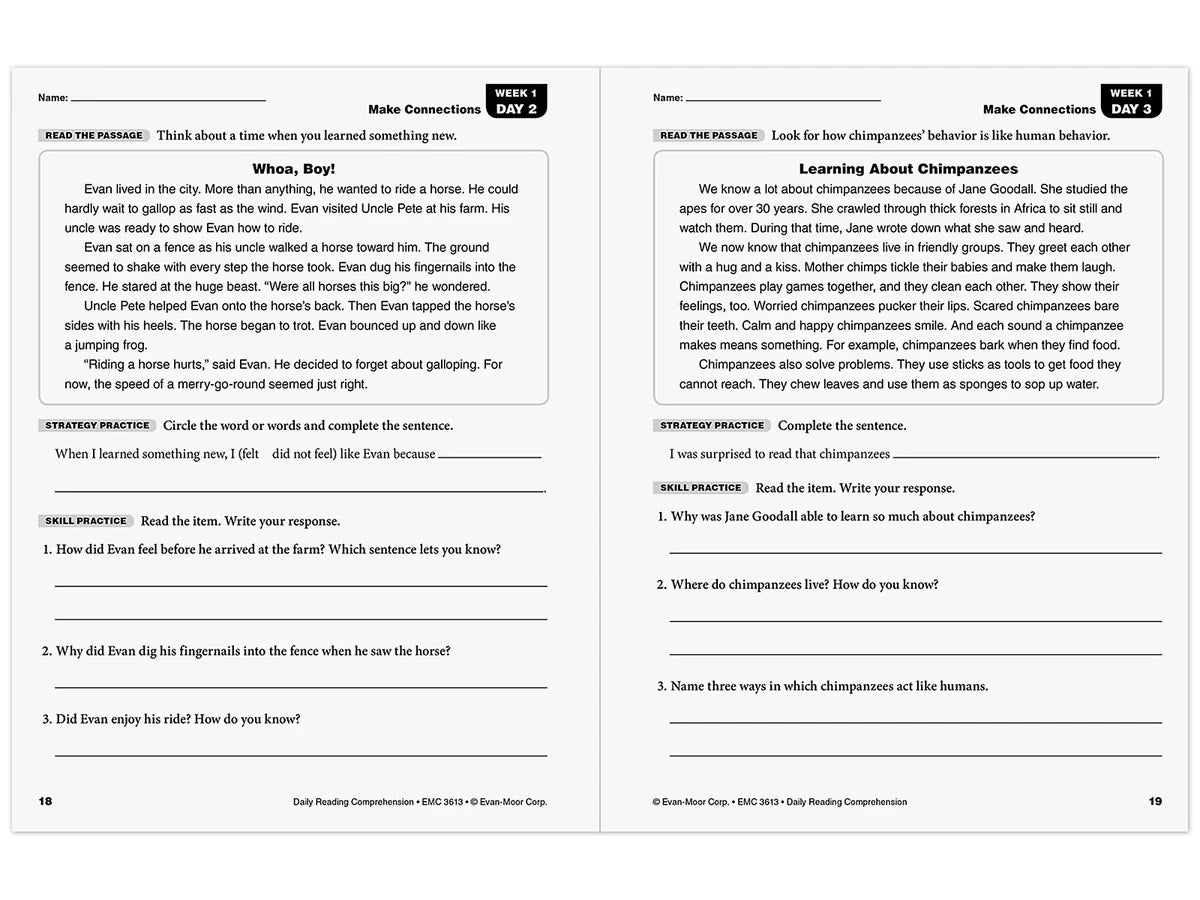Daily Reading Comprehension Activities Workbook - Gr. 3 - US 4308