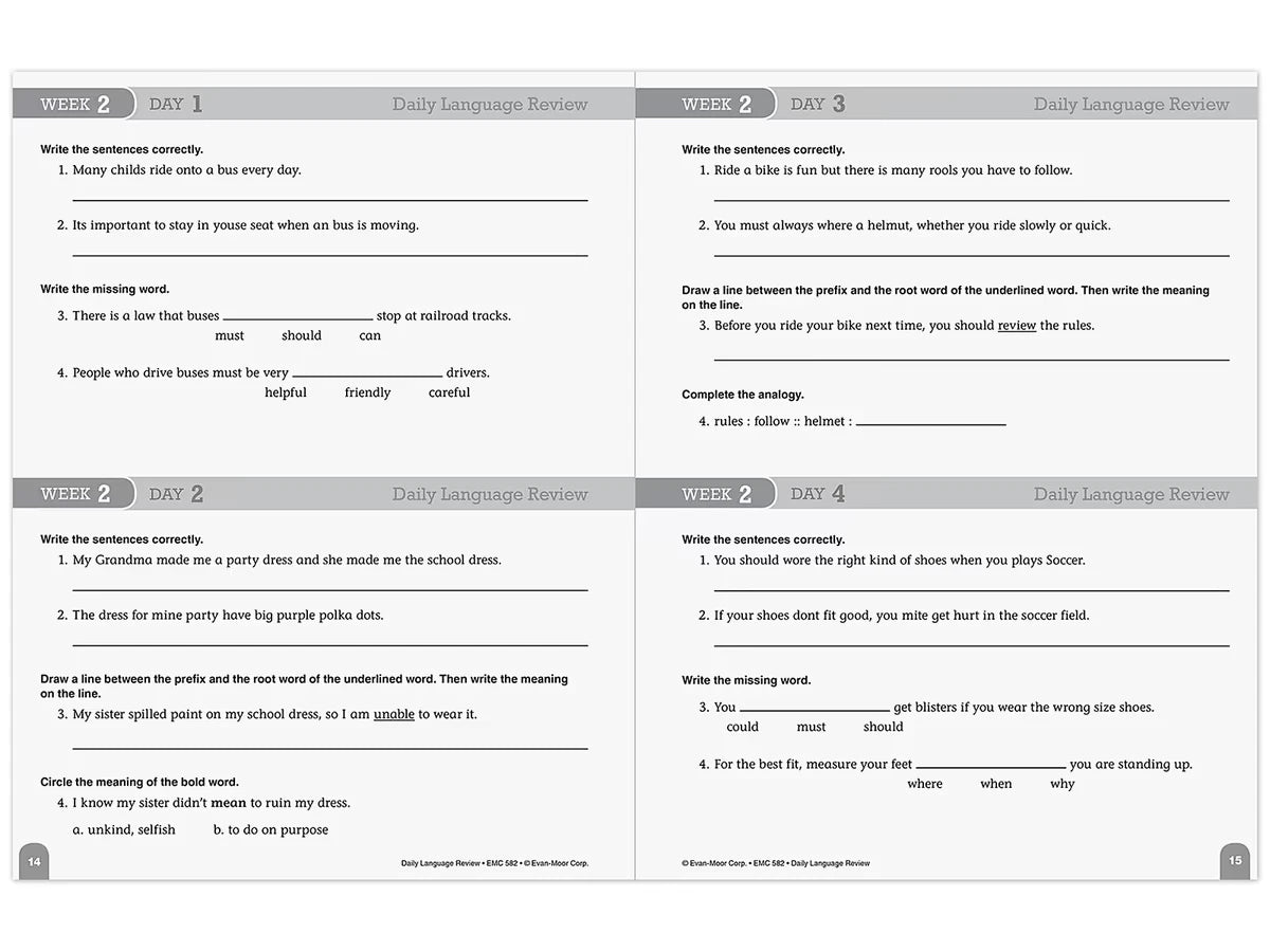 Daily Language Review Workbook - Gr. 4 - US 4565