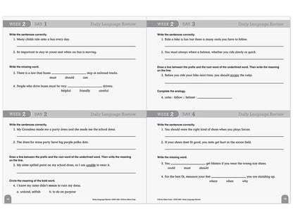 Daily Language Review Workbook - Gr. 4 - US 4565
