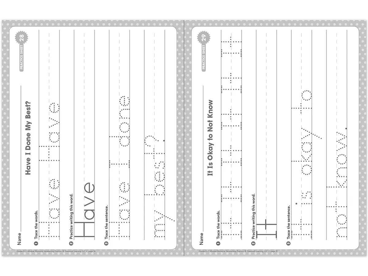 Handwriting Practice Workbook - K-Gr. 1 - US 1920