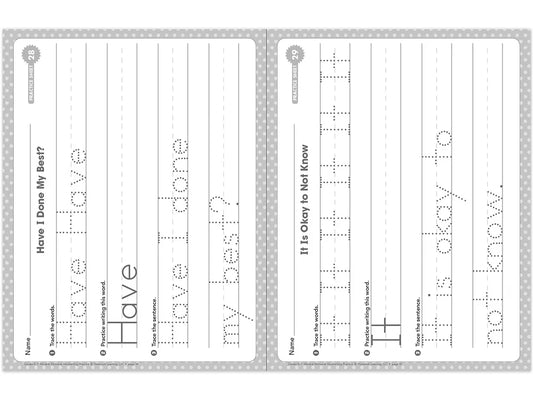Handwriting Practice Workbook - K-Gr. 1 - US 1920