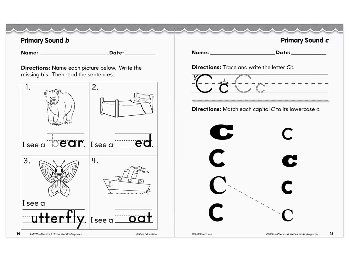 Phonics for Kindergarten Workbook - US 5145