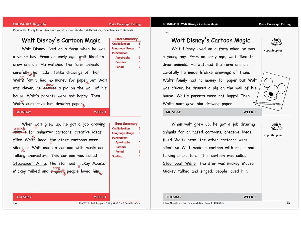 Daily Paragraph Editing Workbook - Gr. 3 - US 2991
