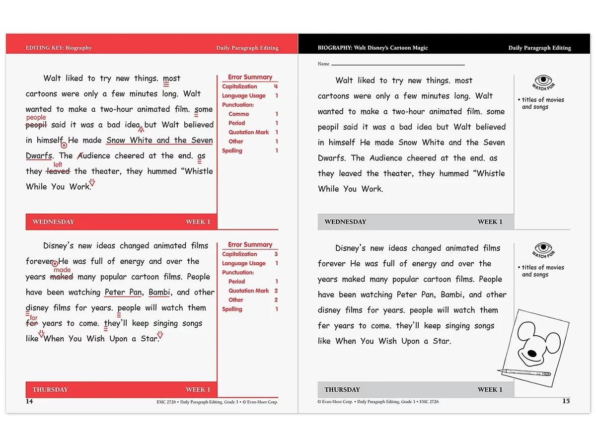 Daily Paragraph Editing Workbook - Gr. 3 - US 2991