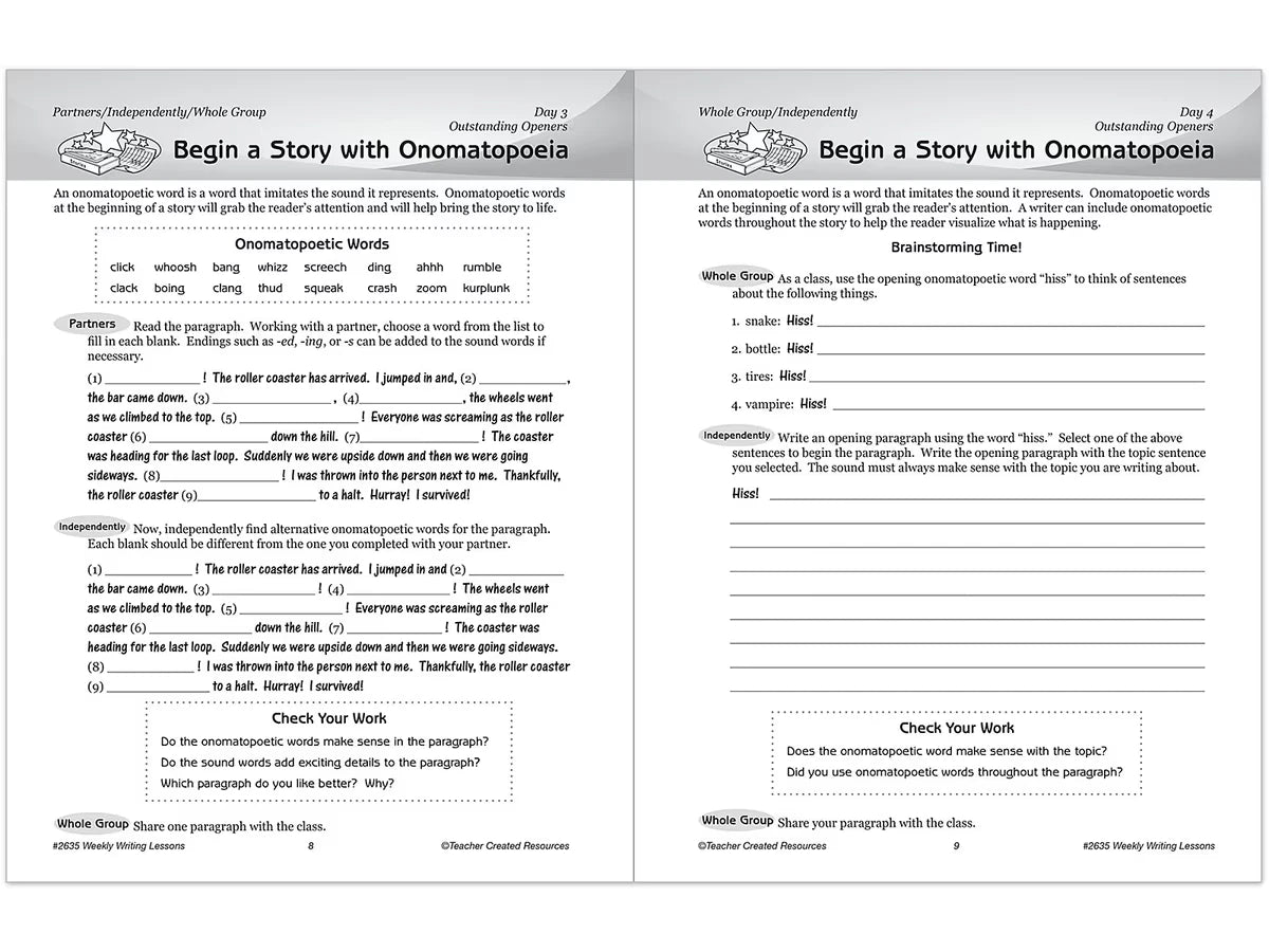 Weekly Writing Lessons Workbook - Gr. 5-6 - US 1126