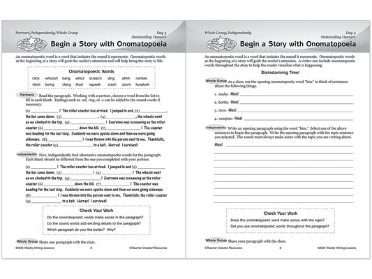 Weekly Writing Lessons Workbook - Gr. 5-6 - US 1126