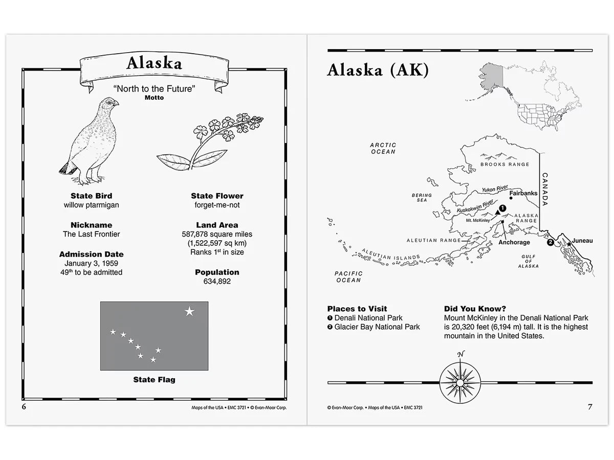 Maps of the USA Workbook - US 6229