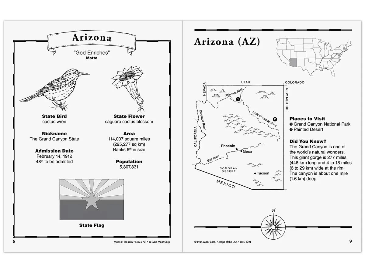 Maps of the USA Workbook - US 6229