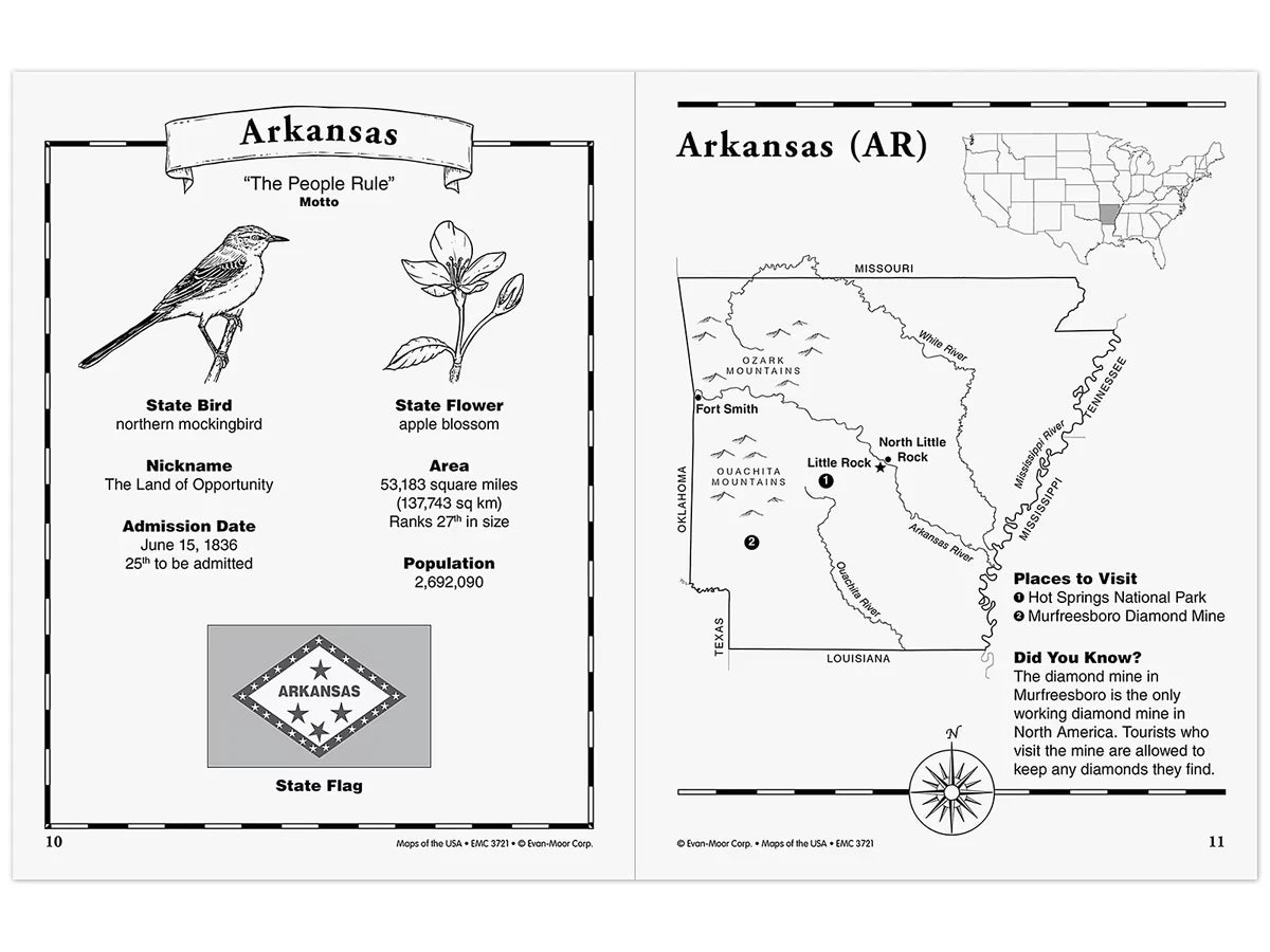 Maps of the USA Workbook - US 6229