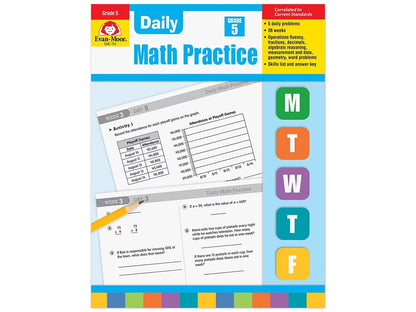 Daily Math Practice Workbook - Gr. 5 - US 5942