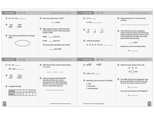 Daily Math Practice Workbook - Gr. 5 - US 5942