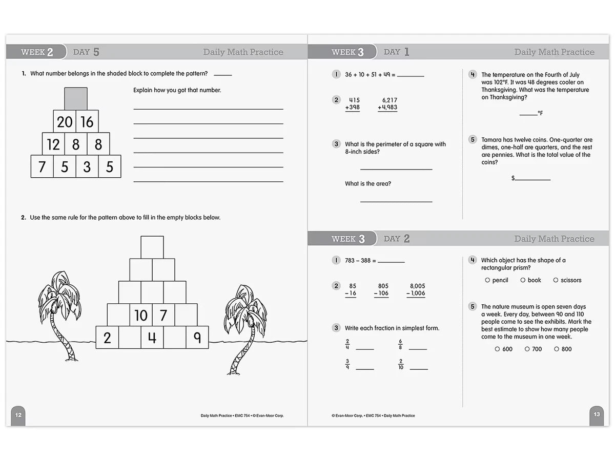 Daily Math Practice Workbook - Gr. 5 - US 5942