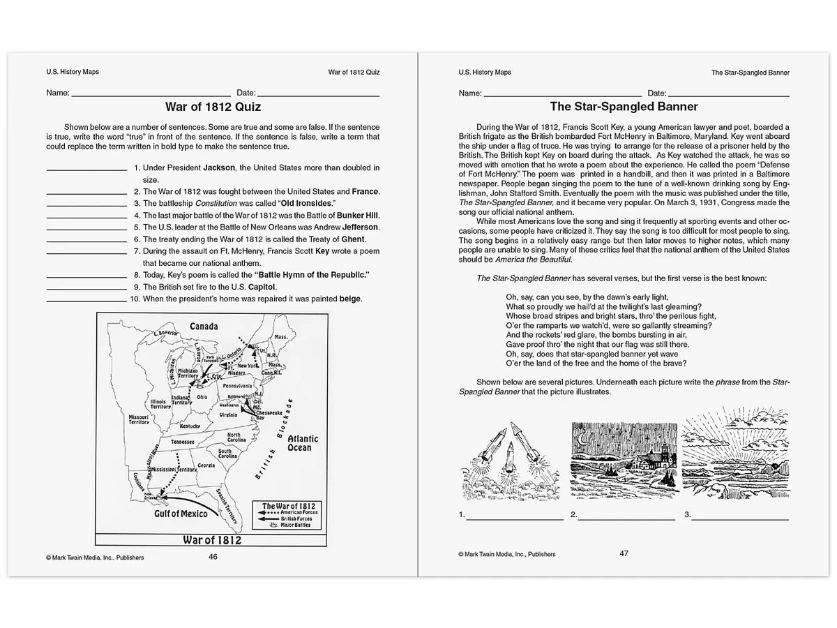 U.S. History Maps Workbook - US 1566