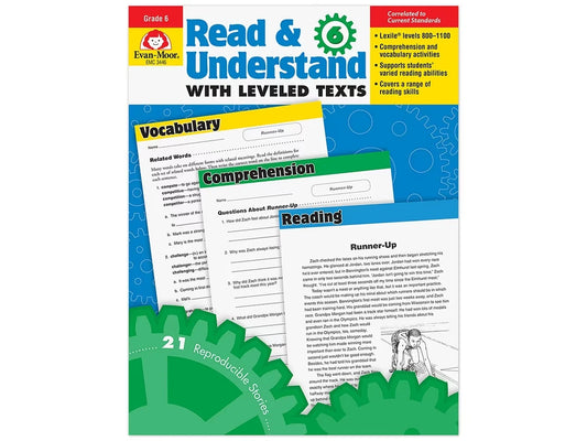 Read & Understand with Leveled Texts Workbook - Gr. 6 - US 7509