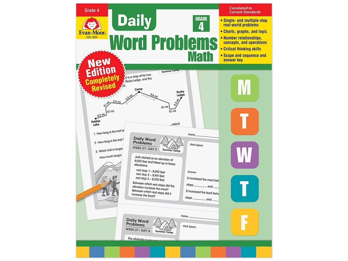 Daily Word Problems Workbook - Gr. 4 - US 7033