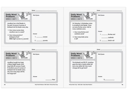 Daily Word Problems Workbook - Gr. 4 - US 7033