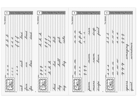 Traditional Cursive Daily Handwriting Practice Workbook - US 9951